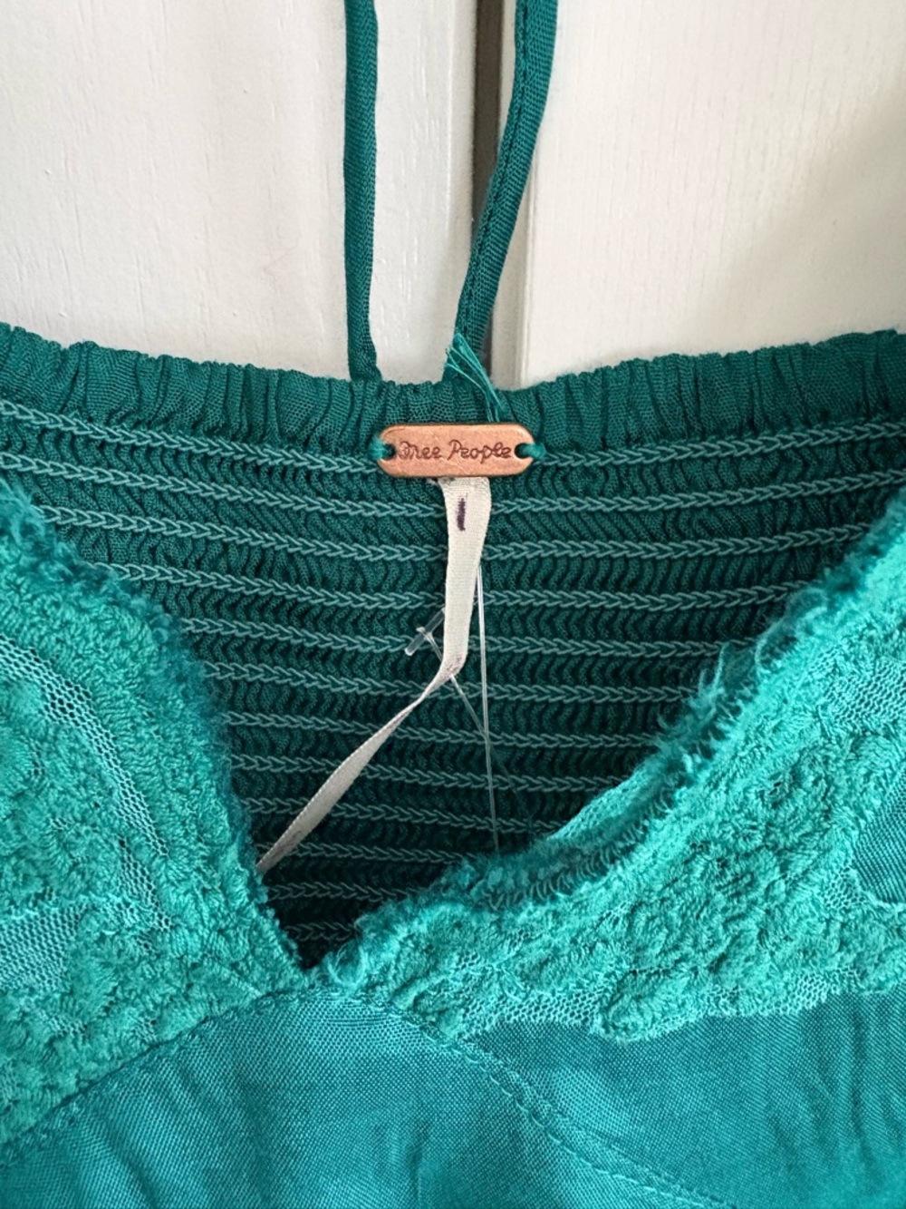 FREE PEOPLE Janelle Lace Top in Green Balsam - Picture 6 of 13